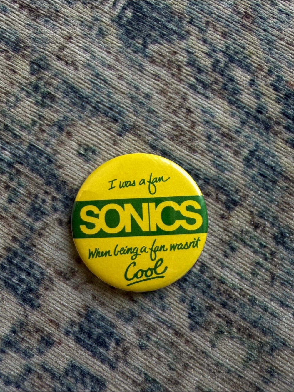 Vintage Sonics Pin Button - Fan Collectible